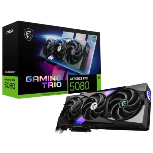 MSI GeForce RTX 5080 GAMING TRIO OC Graphics Card — 16GB GDDR7