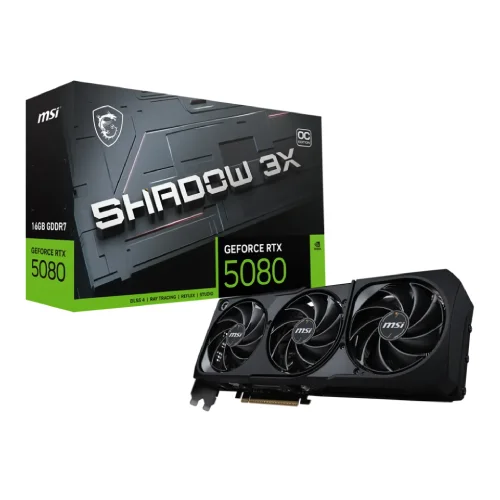 MSI GeForce RTX 5080 16G SHADOW 3X OC Graphics Card — 16GB GDDR7
