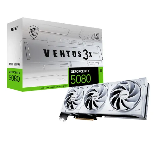 MSI VENTUS 3X OC WHITE Graphics Card — GeForce RTX 5080 16G, GDDR7