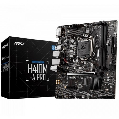 MSI H410M A Pro Micro-ATX Motherboard — Intel 10th Gen