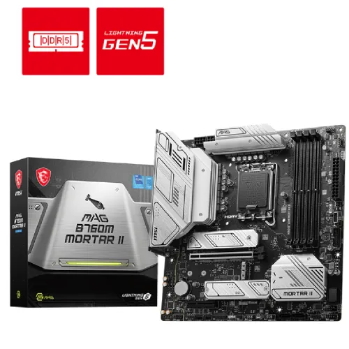MSI MAG B760M MORTAR II mATX Motherboard — DDR5