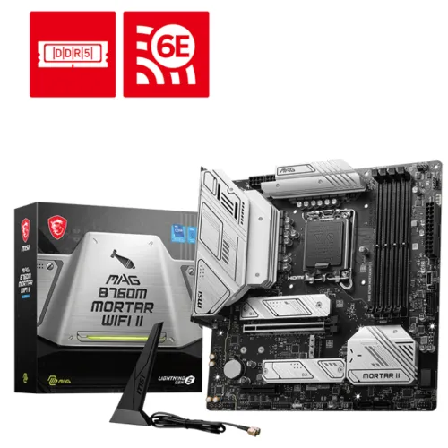 MSI MAG B760M MORTAR WIFI II Motherboard — DDR5, mATX