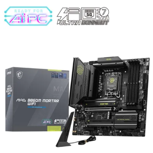 MSI MAG B860M MORTAR WIFI Micro-ATX Motherboard — LGA 1851
