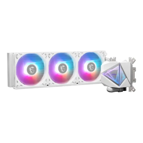 MSI MAG CORELIQUID I360 AIO Liquid CPU Cooler — ARGB, White