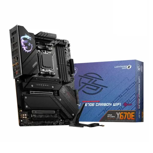 MSI MPG X670E CARBON WIFI Motherboard — DDR5, AMD AM5, ATX