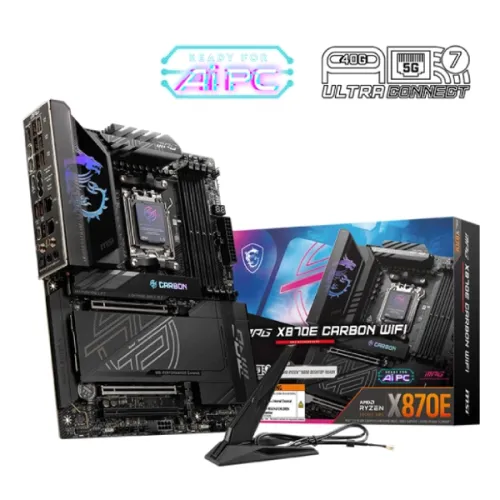 MSI MPG X870E CARBON WIFI AMD AM5 ATX Motherboard — DDR5