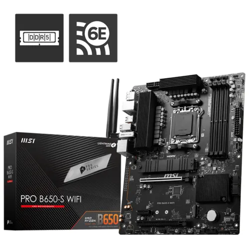 MSI PRO B650-S WIFI ATX Motherboard — DDR5, AM5