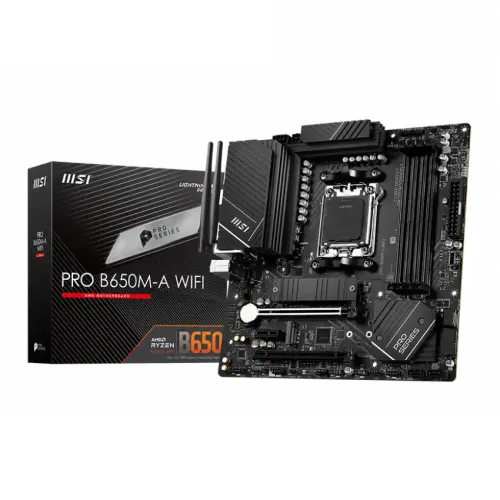 MSI PRO B650M-A WIFI Motherboard — DDR5, AMD AM5, Micro-ATX