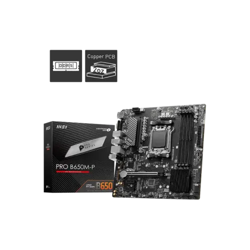 MSI PRO B650M-P Motherboard — AMD AM5, DDR5, Micro-ATX