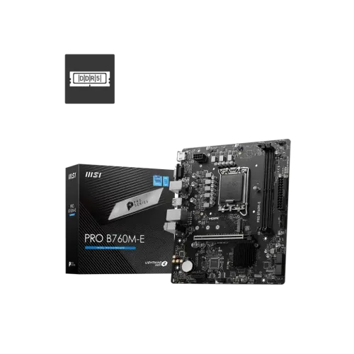MSI PRO B760M-E Motherboard — DDR5, Micro-ATX