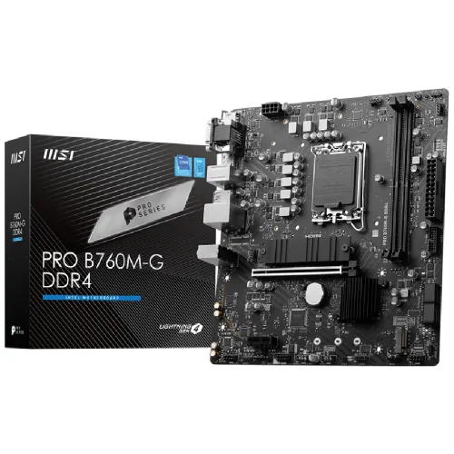 MSI PRO B760M-G Motherboard — DDR4, Micro-ATX