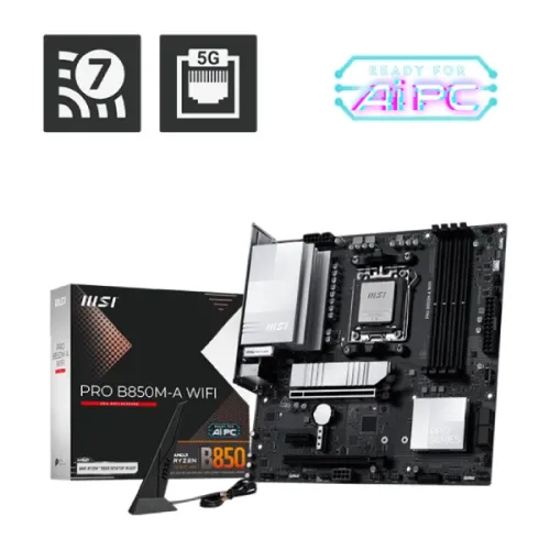 MSI PRO B850M-A WIFI Motherboard — AM5, Micro-ATX