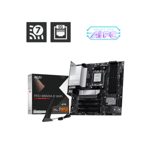MSI PRO B850M-P WIFI mATX Motherboard — AM5