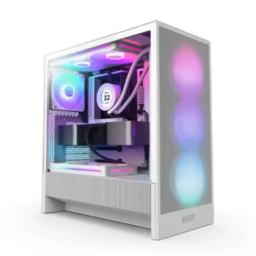 NZXT H5 Flow RGB 2024 Airflow Casing — Compact Mid-tower, White