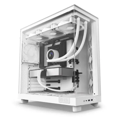 NZXT H6 Flow 2023 Compact Dual-Chamber Mid-Tower Airflow Case — White