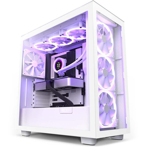 NZXT H7 Elite Premium Mid-Tower Casing — White