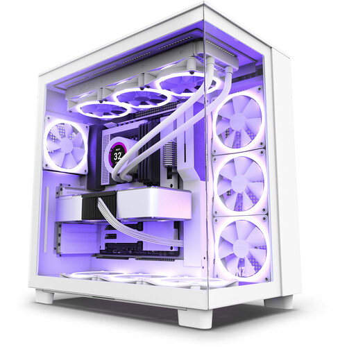 NZXT H9 Flow Dual-Chamber Mid-Tower Airflow Casing — White