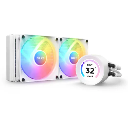 NZXT Kraken Elite 240 AIO Liquid CPU Cooler — RGB, 240mm, White, LCD Display
