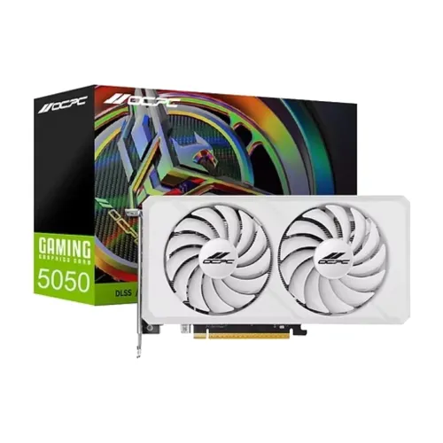 OCPC XE Dual Fan Graphics Card — GeForce RTX 5050, 8GB GDDR6, White