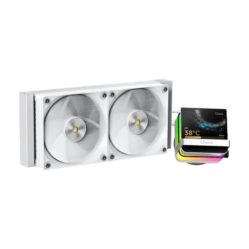 Ocypus Sigma L24 PRO AIO Liquid CPU Cooler — 240mm, With Display, White