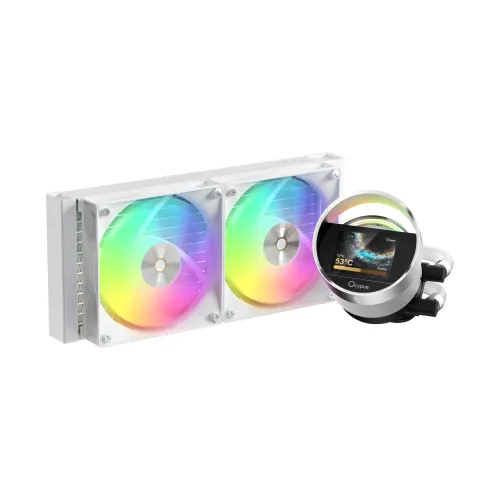 Ocypus Sigma L24 WH AIO Liquid CPU Cooler — ARGB, 240mm, With Display