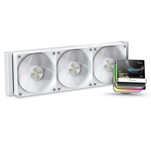 Ocypus SIGMA L36 PRO WH AIO Liquid CPU Cooler With Display — 360mm
