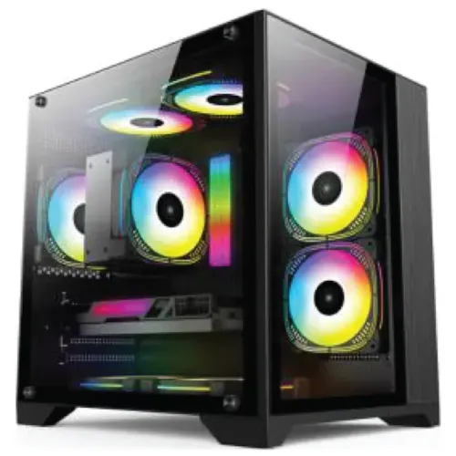 PC Power Ice Cube 2024 BK Gaming Casing — mATX, ARGB