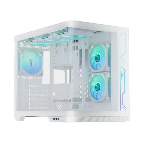 PC Power PG-H650 Iceland Edge Gaming Casing — ATX, ARGB, White