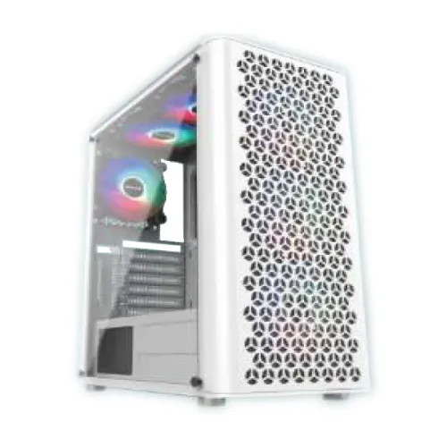 PC Power Trinity Mesh Gaming Casing — White