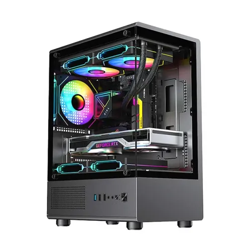 PC Power Vertical X2 Infinity BK Micro-ATX Mid Tower Gaming Casing