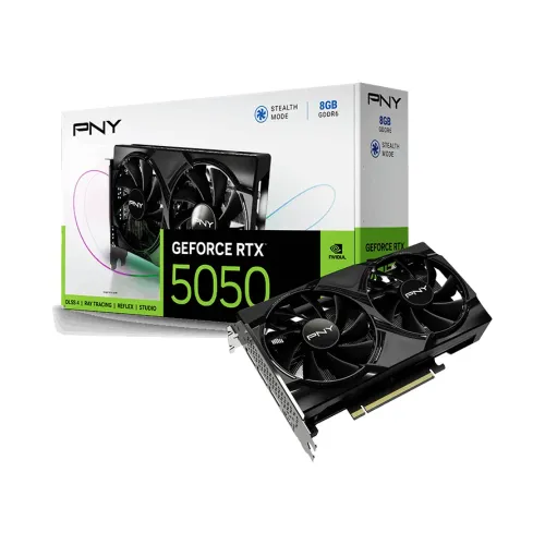 PNY GeForce RTX 5050 Dual Fan Graphics Card — 8GB, GDDR6