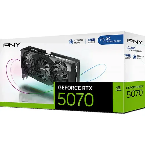 PNY GeForce RTX 5070 OC Triple Fan Graphics Card — 12GB GDDR7