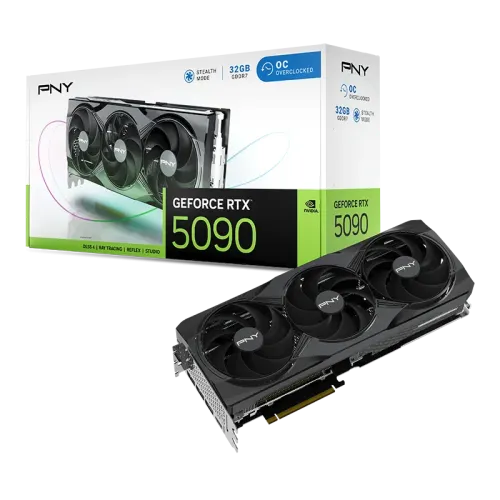 PNY GeForce RTX 5090 Graphics Card — 32GB GDDR7, Overclocked, Triple Fan