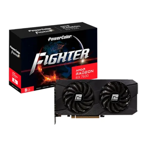 PowerColor Fighter AMD Radeon RX 7600 Graphics Card — 8GB F/V2 GDDR6