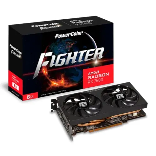 PowerColor Fighter AMD Radeon RX 7600 Graphics Card — 8GB GDDR6