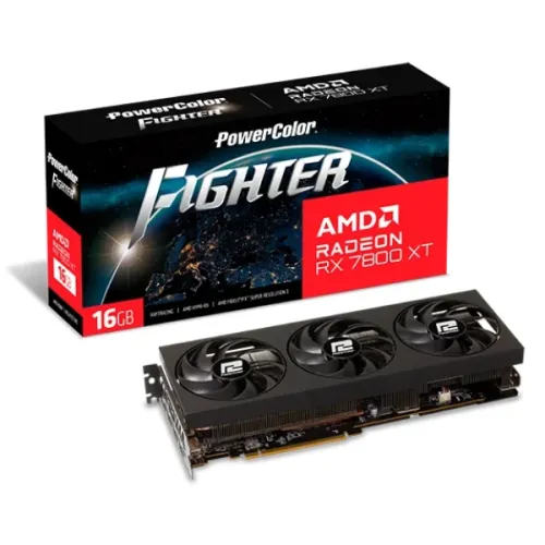 PowerColor Fighter AMD Radeon RX 7800 XT Graphics Card — 16GB GDDR6