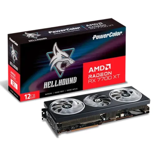 PowerColor Hellhound AMD Radeon RX 7700 XT Graphics Card — 12GB GDDR6
