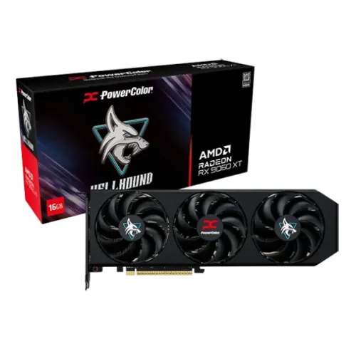 PowerColor Hellhound AMD Radeon RX 9060 XT Graphics Card — 16GB GDDR6
