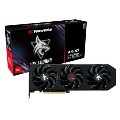 PowerColor Hellhound AMD Radeon RX 9060 XT Graphics Card — 8GB GDDR6
