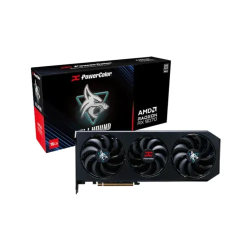 PowerColor Hellhound AMD Radeon RX 9070 Graphics Card — 16GB GDDR6