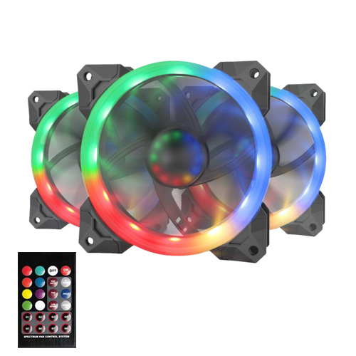 Redragon GC-F009 Casing Cooler Fan — RGB, Triple Pack with Remote