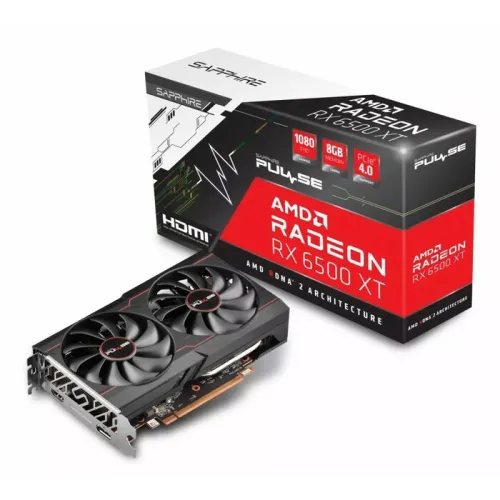 Sapphire PULSE AMD Radeon RX 6500 XT Graphics Card — 8GB GDDR6