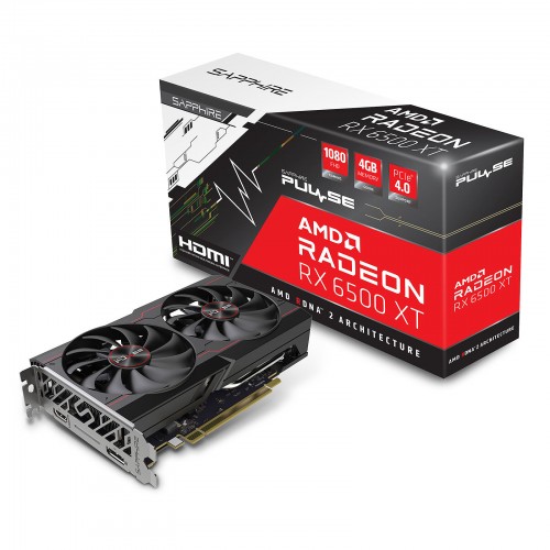 Sapphire PULSE OC Graphics Card — AMD Radeon RX 6500XT, 8GB GDDR6