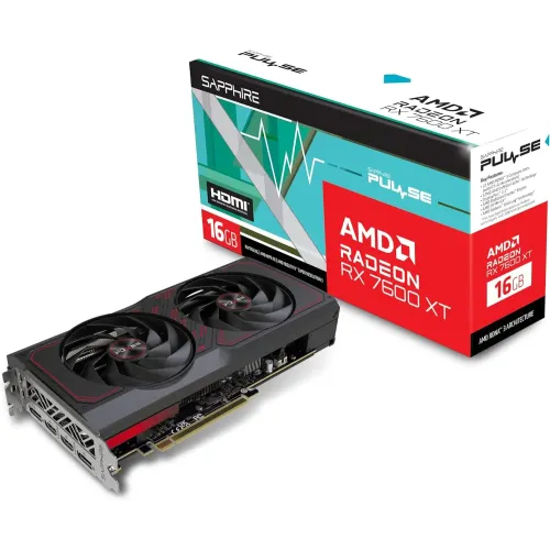 Sapphire PULSE AMD Radeon RX 7600 XT Graphics Card — 16GB GDDR6