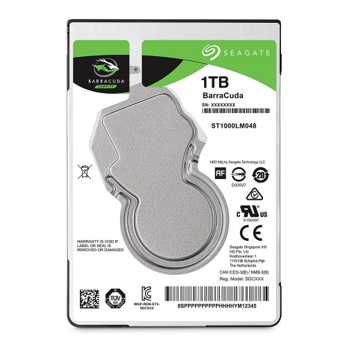 Seagate Barracuda Laptop Hard Drive — 1TB, 2.5 Inch SATA