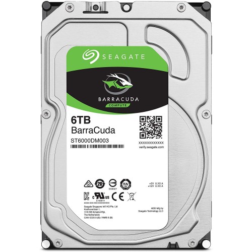 Seagate Barracuda Desktop Hard Drive — 6TB, 3.5 Inch