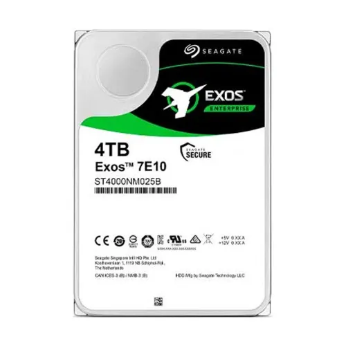Seagate Exos 7E10 Enterprise Internal HDD — 4TB, 3.5-Inch, SAS, 7200RPM, #ST4000NM025B