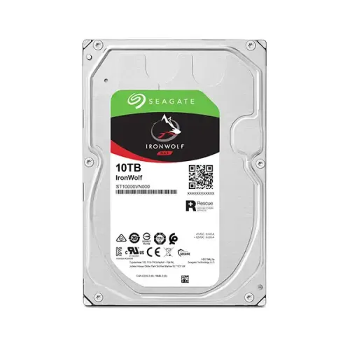 Seagate IronWolf NAS Hard Disk — 10TB, SATA, 3.5", 7200RPM