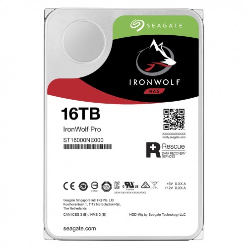 Seagate IronWolf Pro NAS Hard Drive — 16TB, 3.5 Inch SATA, 7200RPM