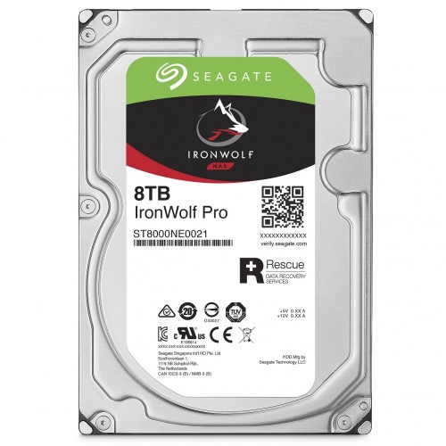 Seagate IronWolf Pro 8TB NAS Hard Drive — 3.5", SATA, 7200RPM